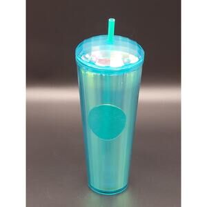 Starbucks Summer2021 Blue Iridescent Tumbler Dome Lid Limited Release